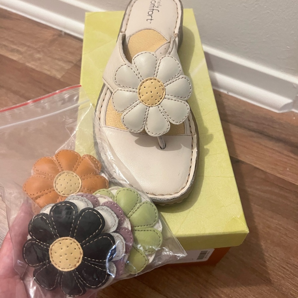 Comfort interchangeable flower sandals